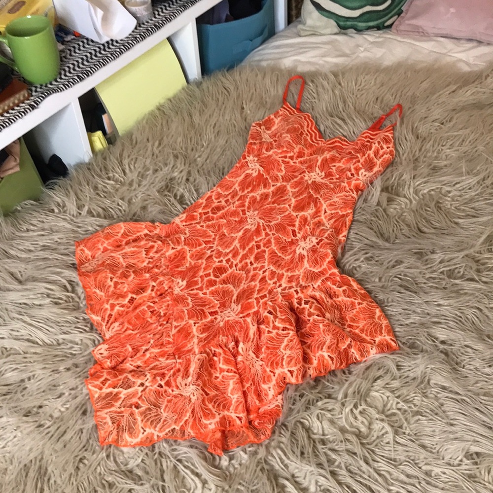 LACE ORANGE DRESS